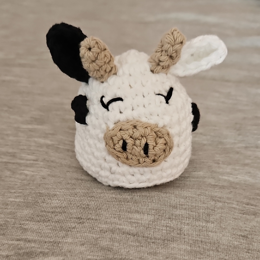 Handmade Crochet Cow Plush - Picture 1 of 5